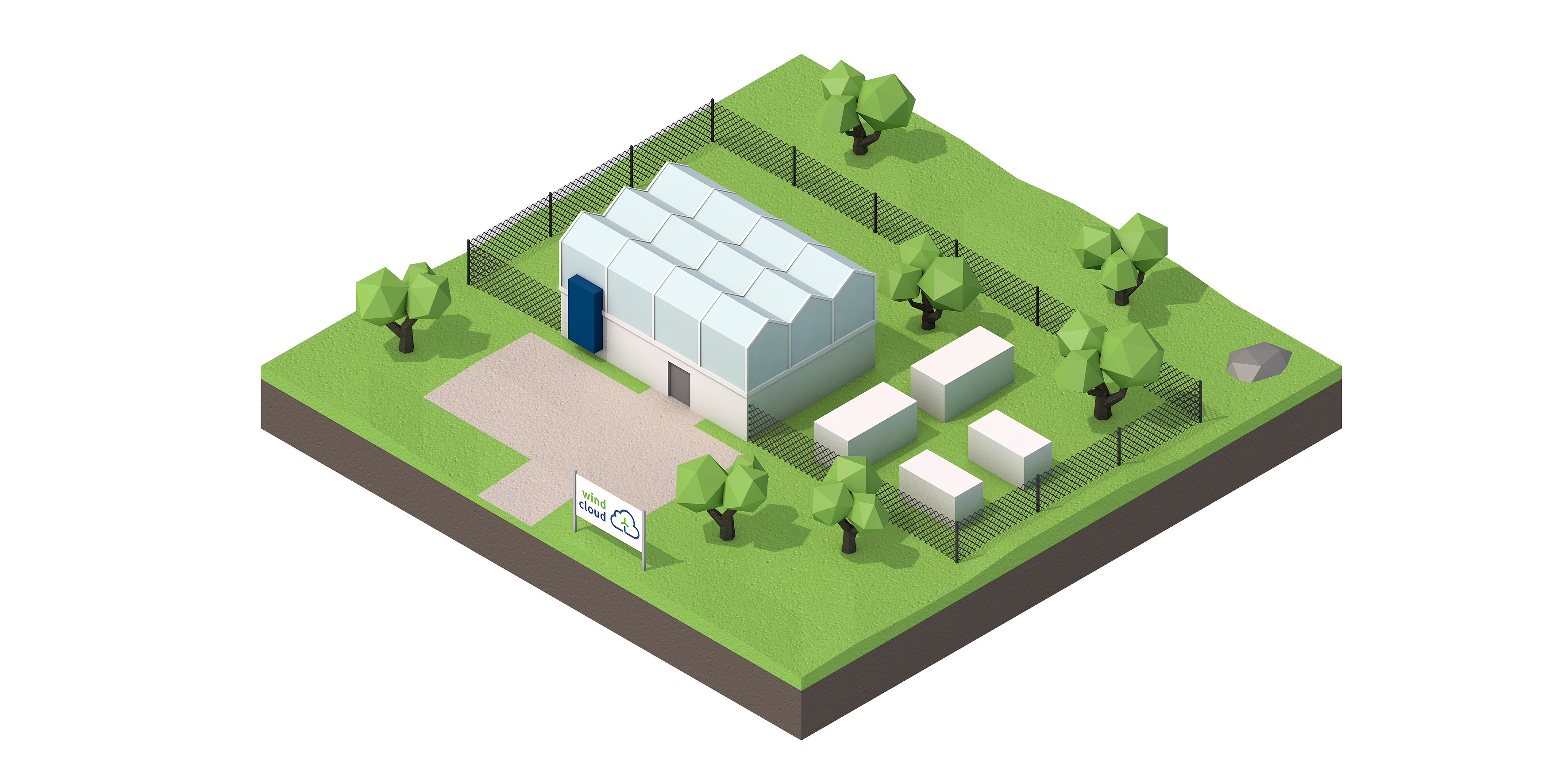 Rechenzentrum | Windcloud 4.0 GmbH Rechenzentrum als 3D-Visual